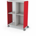 Mooreco Compass Cabinet Grande With Cubbies Red 60.6in H x 42in W x 19.2in D D3A1C1E1X0